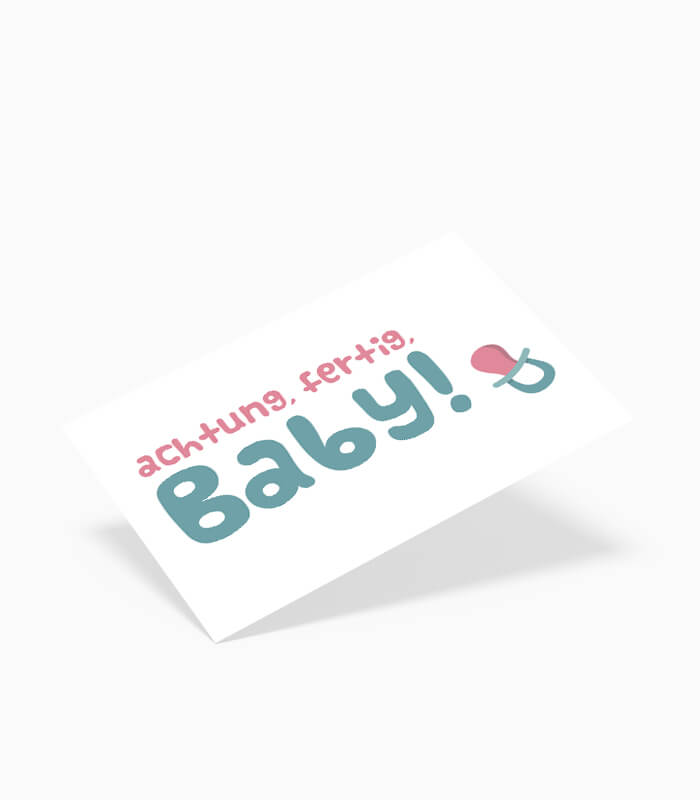 karte achtung fertig baby Karte Achtung, fertig, Baby!