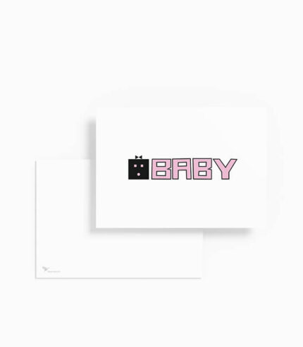 Karte Baby rosa
