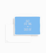Karte crazy little thing blau