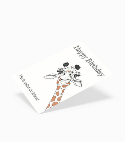 Karte Happy Birthday Giraffe