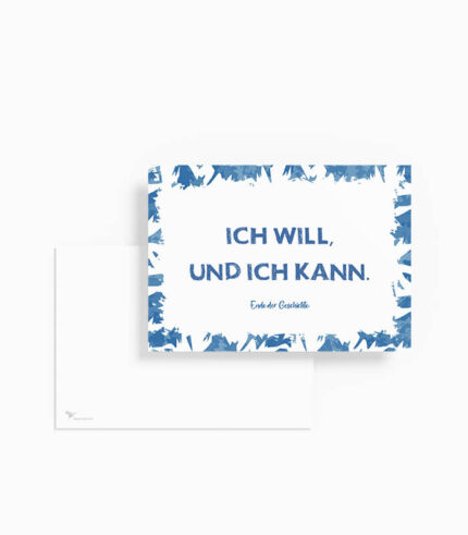Karte ich will, und ich kann