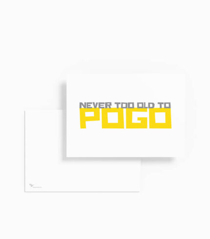 Karte never too old to pogo