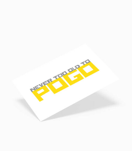 Karte never too old to pogo