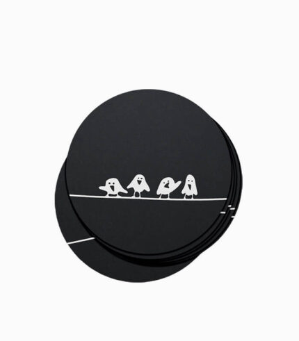 Sticker Vögel vorne schwarz