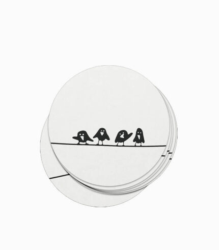 Sticker Vögel vorne weiss