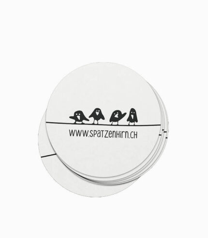 Sticker www.spatzenhirn.ch weiss