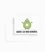 Karte Sorry. Hungrig.