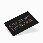 Karte Alter ist nur eine Nummer