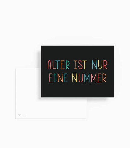 Karte Alter ist nur eine Nummer