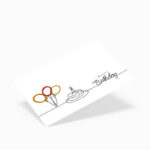 Karte Happy Birthday Linie