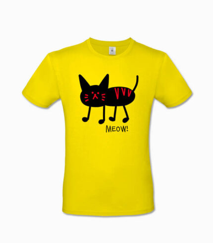 Männer T-Shirt meow! gelb