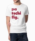 Männer T-Shirt patschifig. weiss