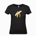 Frauen T-Shirt Banane schwarz