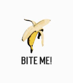 Frauen T-Shirt Bite me! weiss