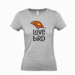 Frauen T-Shirt Love Bird grau