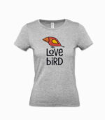 Frauen T-Shirt Love Bird grau