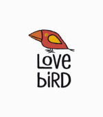 Frauen T-Shirt Love Bird grau