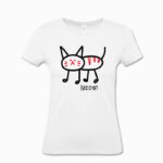 Frauen T-Shirt meow! weiss