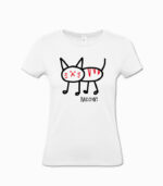 Frauen T-Shirt meow! weiss