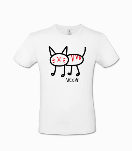 Männer T-Shirt meow! weiss