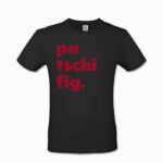 Männer T-Shirt patschifig. schwarz