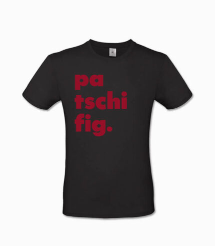 Männer T-Shirt patschifig. schwarz