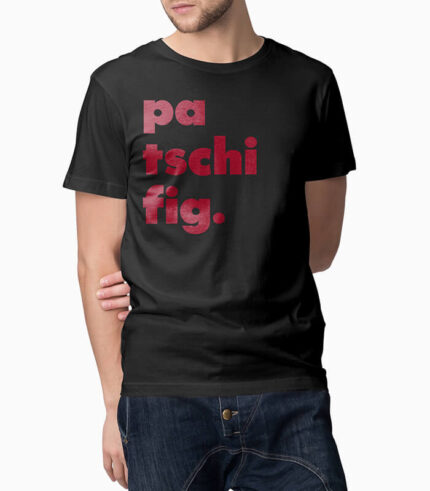 Männer T-Shirt patschifig. schwarz