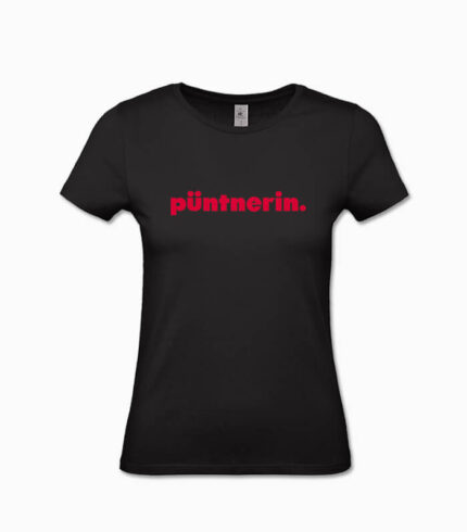 Frauen T-Shirt püntnerin. schwarz