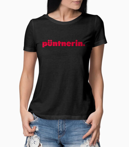 Frauen T-Shirt püntnerin. schwarz
