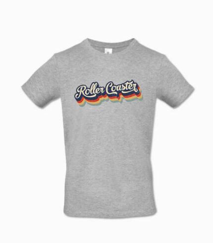 Männer T-Shirt Roller Coaster grau
