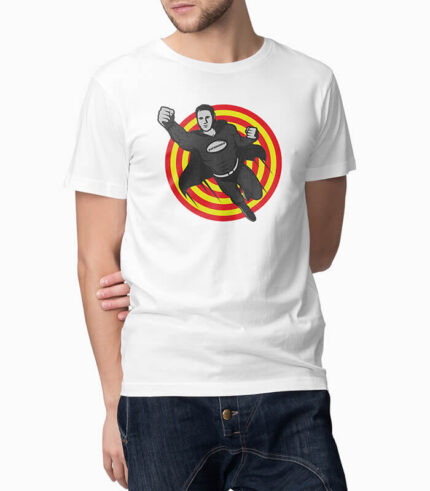 Männer T-Shirt Superhero weiss