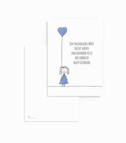 Karte Freundliches Wort