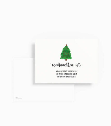 Karte Weihnachten ist