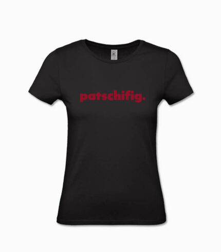 Frauen T-Shirt patschifig. schwarz