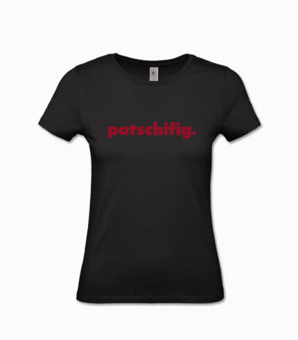 Frauen T-Shirt patschifig. schwarz