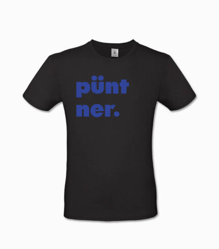 Männer T-Shirt püntner. schwarz