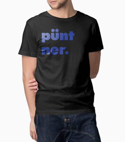Männer T-Shirt püntner. schwarz