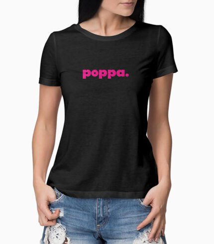 Frauen T-Shirt poppa. schwarz