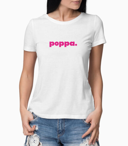 Frauen T-Shirt poppa. weiss