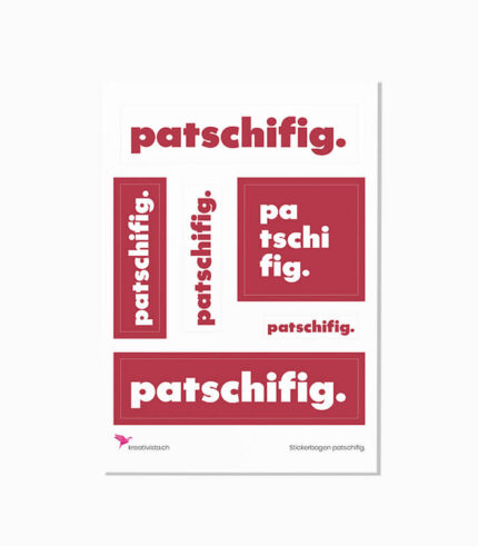 Stickerbogen patschifig.
