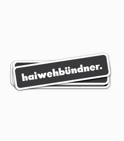 Sticker haiwehbündner. schwarz