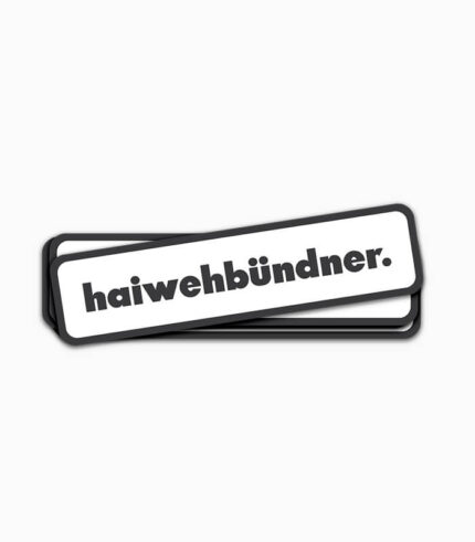 Sticker haiwehbündner. weiss
